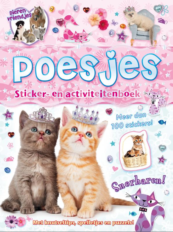Omslag van Poesjes sticker- en activiteitenboek - Dierenvriendjes