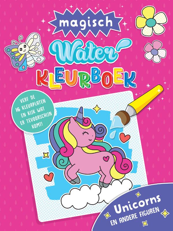 Omslag van Waterkleurboek Unicorns en andere figuren