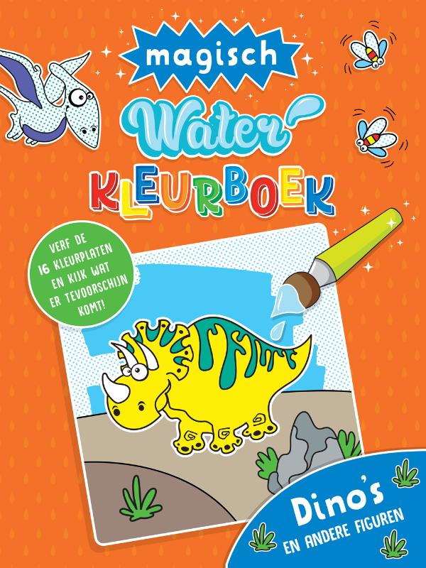 Omslag van Waterkleurboek Dino's en andere figuren
