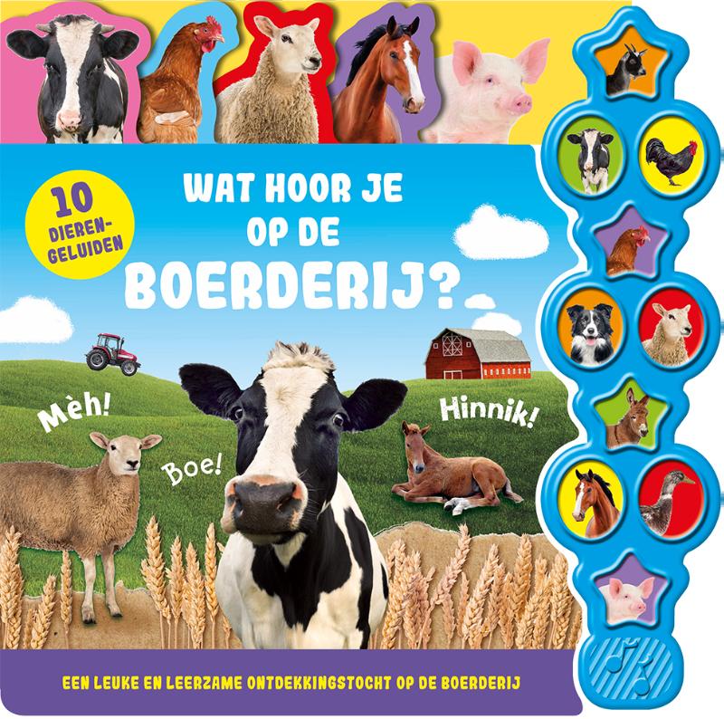 Omslag van Wat hoor je op de boerderij - geluidenboek
