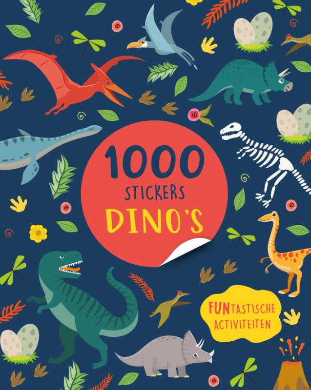 Omslag van 1000 stickers dino's