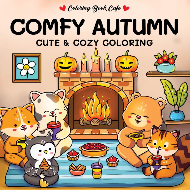 Omslag van Comfy autumn - Coloring Book Cafe