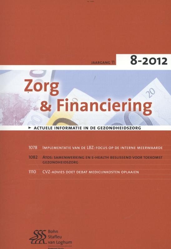 Omslag van Zorg en financiering 8-2012
