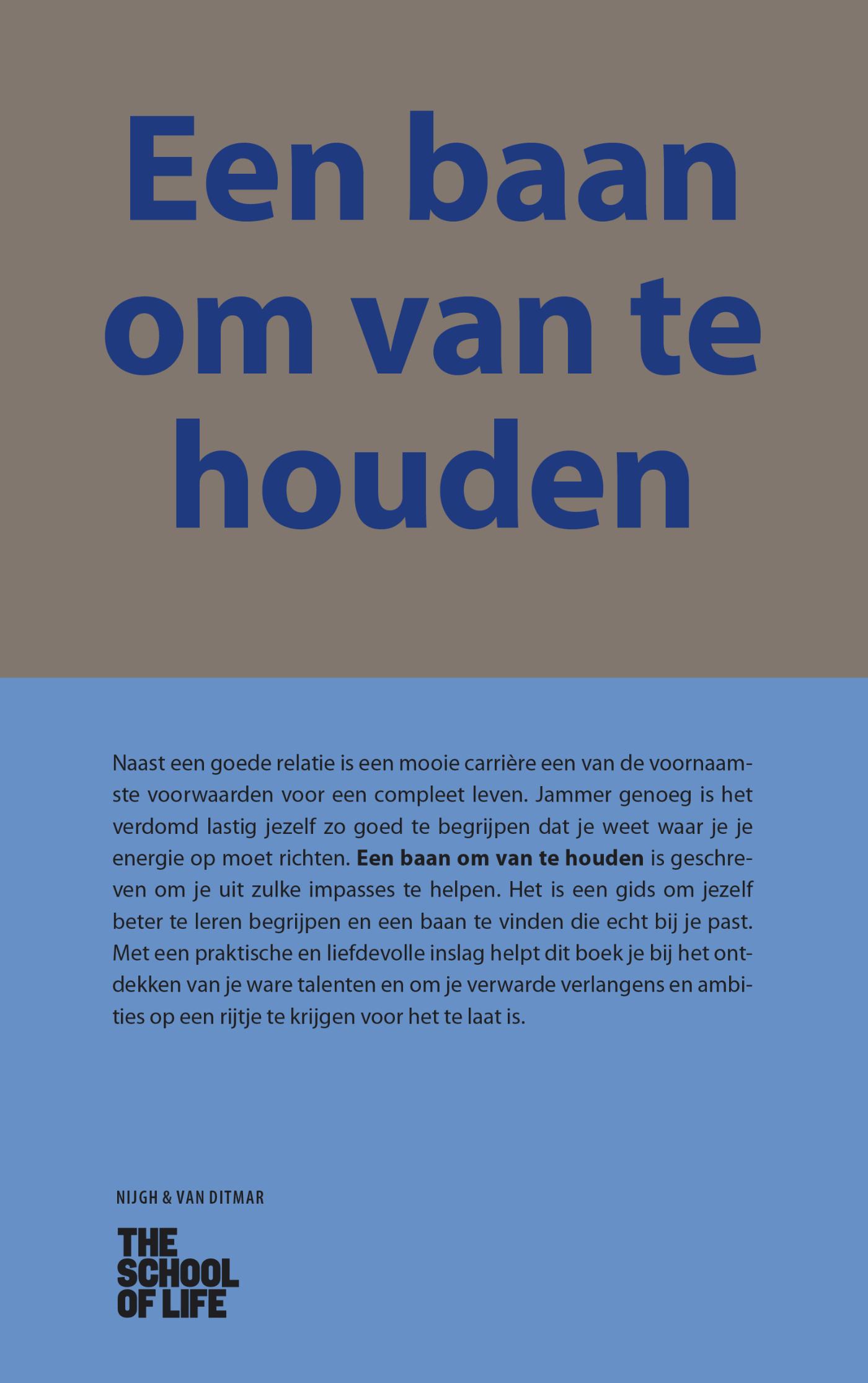 Omslag van Een baan om van te houden