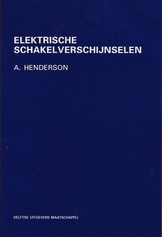 Omslag van Elektrische schakelverschijnselen