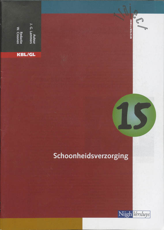 Omslag van Katern 15 schoonheidsverzorging