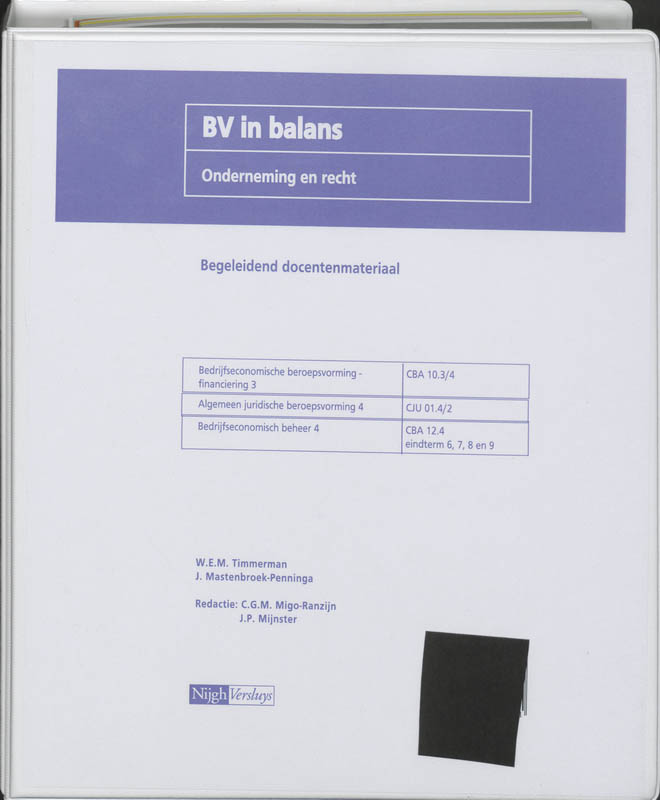 Omslag van Begeleidend docentenmateriaal
