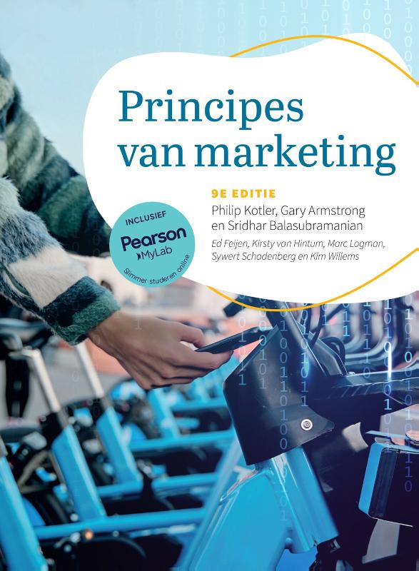Omslag van Principes van marketing, 9e editie met MyLab NL toegangscode