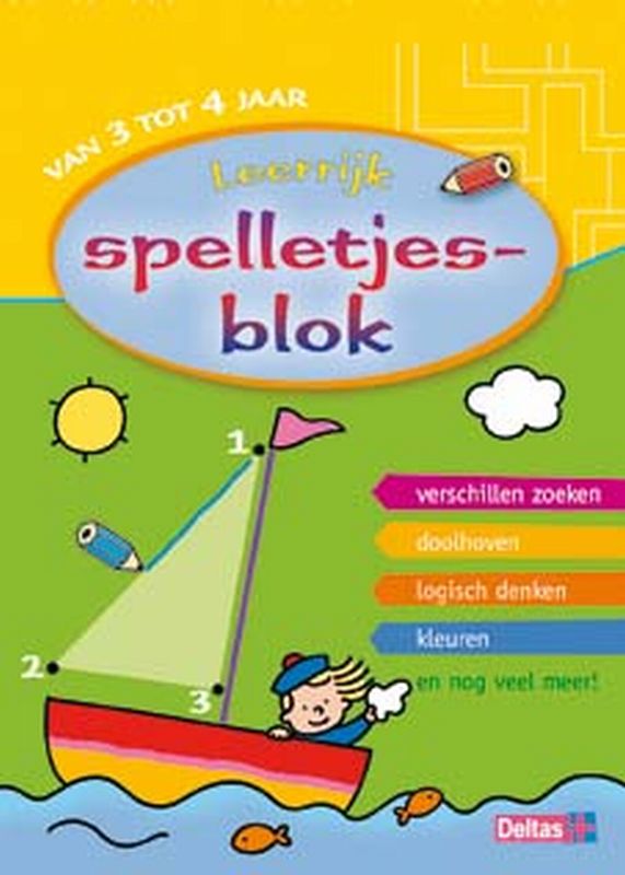Omslag van Leerrijk spelletjesblok van 3 tot 4 jaar