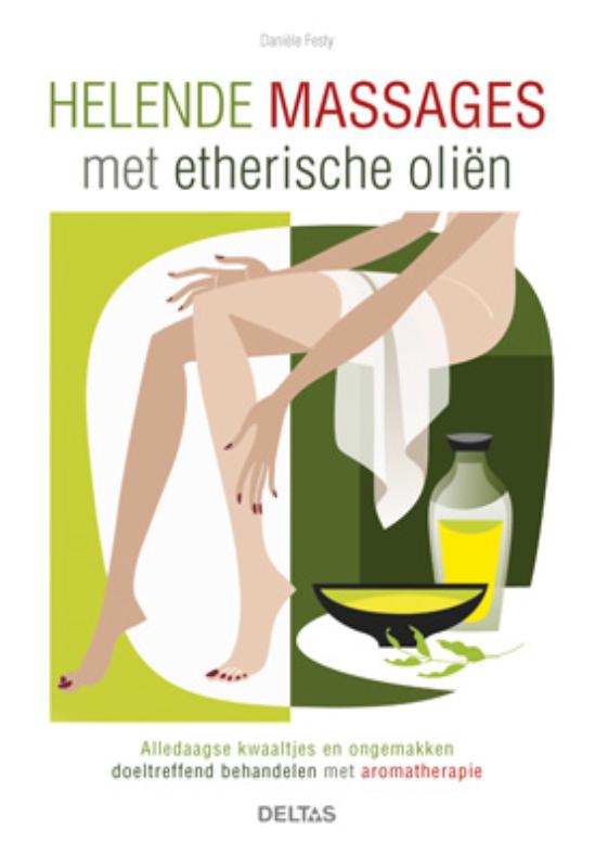Omslag van helende massages met etherische oliën