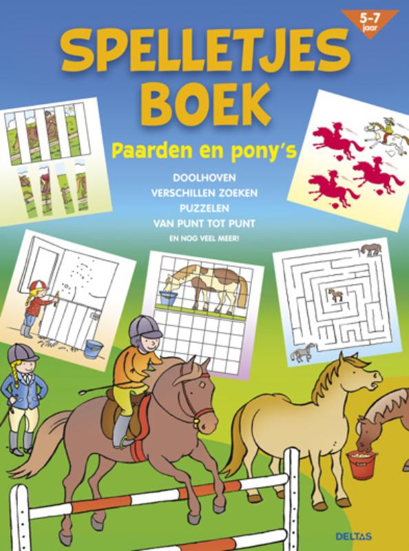 Omslag van Spelletjesboek paarden en pony´s