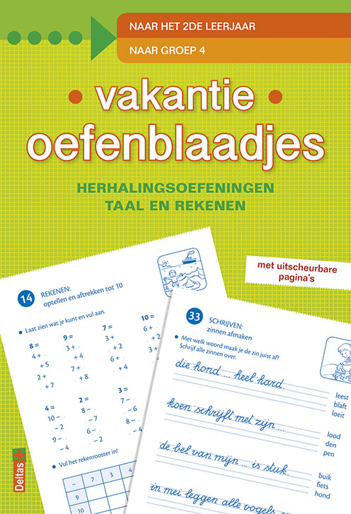 Omslag van Vakantie oefenblaadjes "naar groep 4"