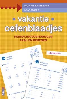 Omslag van herhalingsoefeningen taal en rekenen. Naar het 4de leerjaar, naar groep 6