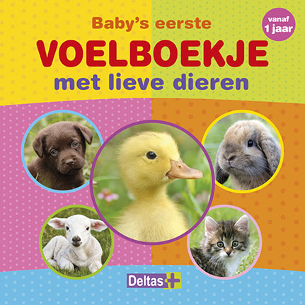 Omslag van Baby's eerste voelboekje met lieve dieren