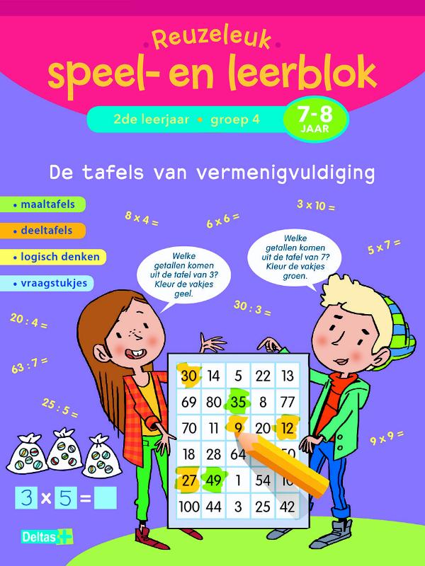 Omslag van De tafels van vermenigvuldiging; 2de leerjaar; Groep 4; 7-8 jaar