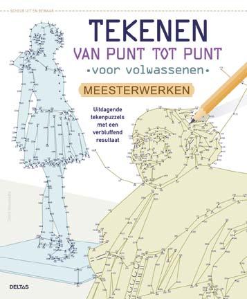 Omslag van Tekenen van punt tot punt voor volwassenen - Meesterwerken