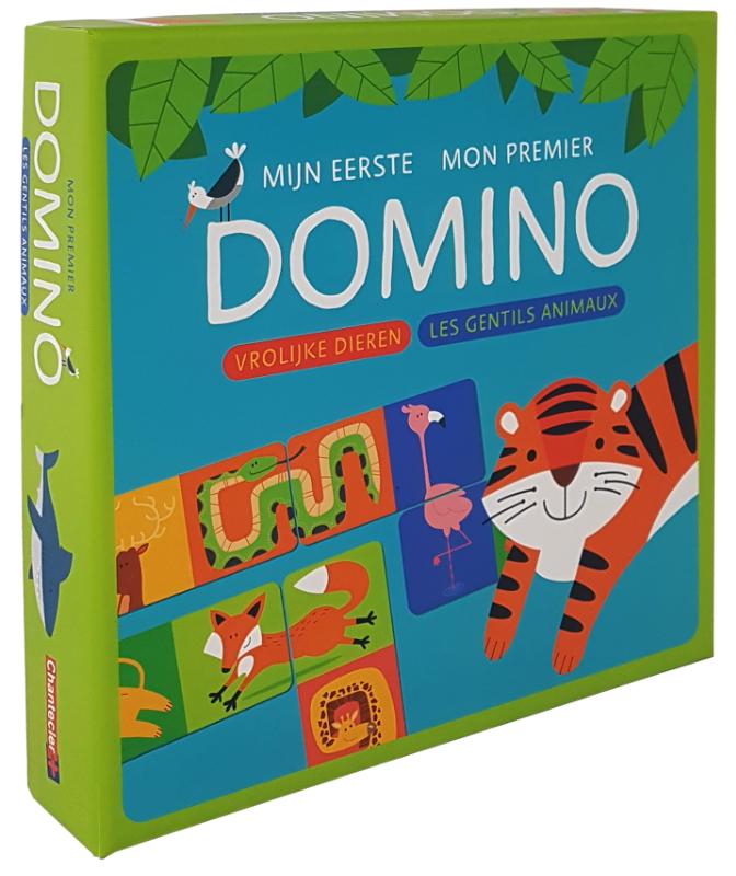 Omslag van Mijn eerste Domino - Vrolijke dieren / Mon premier Domino - Les gentils animaux