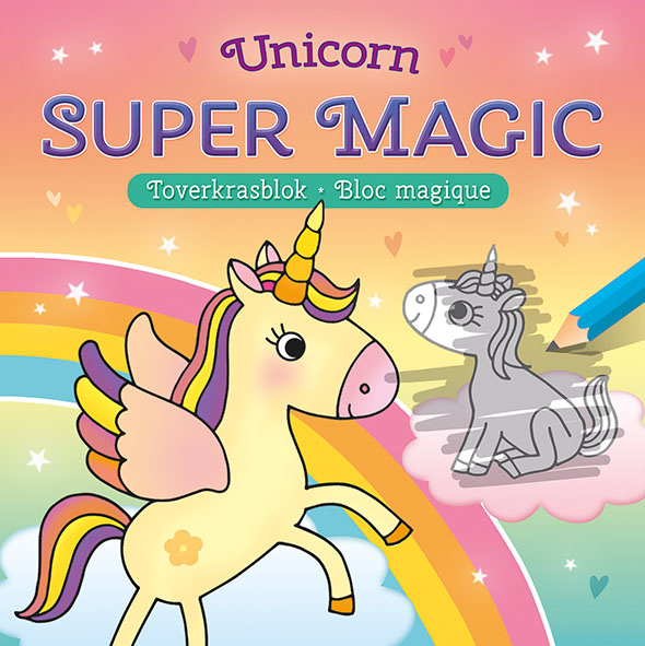 Omslag van Unicorn Super Magic Toverkrasblok / Unicorn Super Magic Bloc Magique