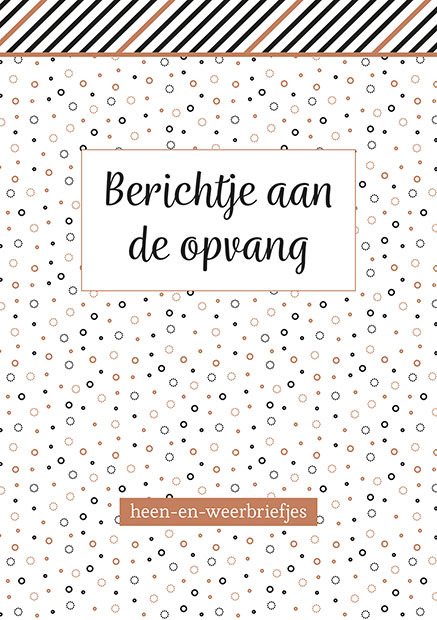 Omslag van Berichtje aan de opvang - heen-en weerbriefjes
