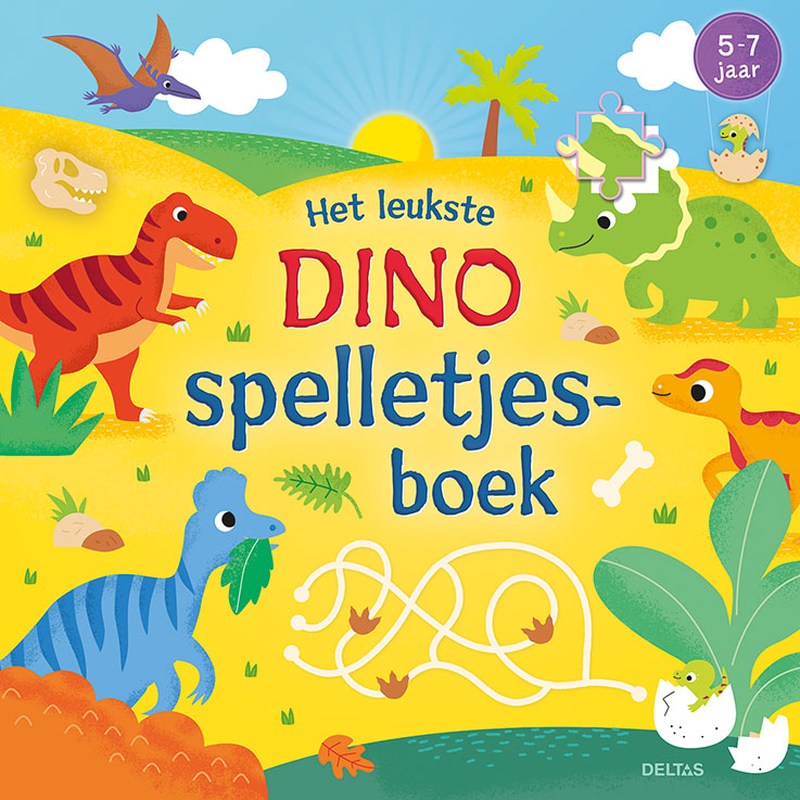 Omslag van Het leukste dino spelletjesboek