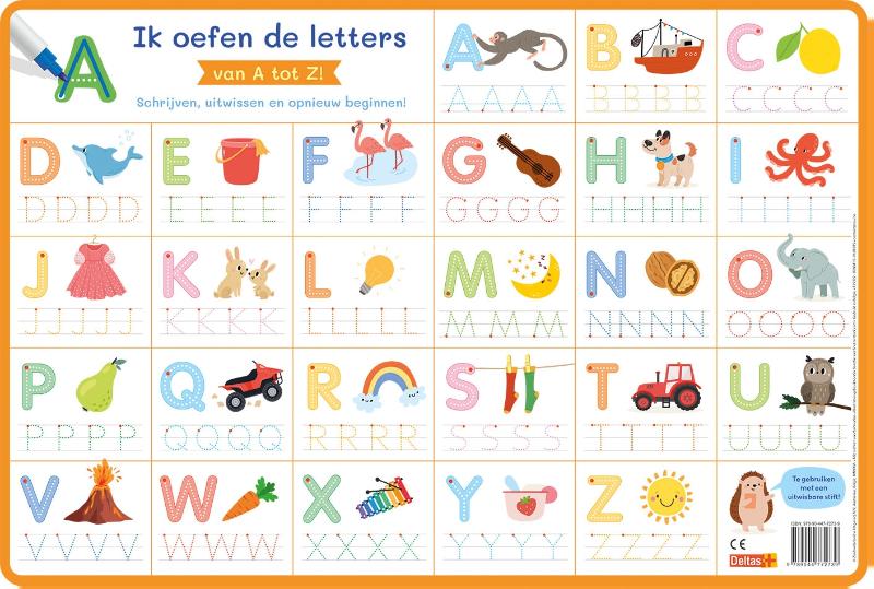 Omslag van Educatieve onderleggers - Ik oefen de letters van A tot Z!