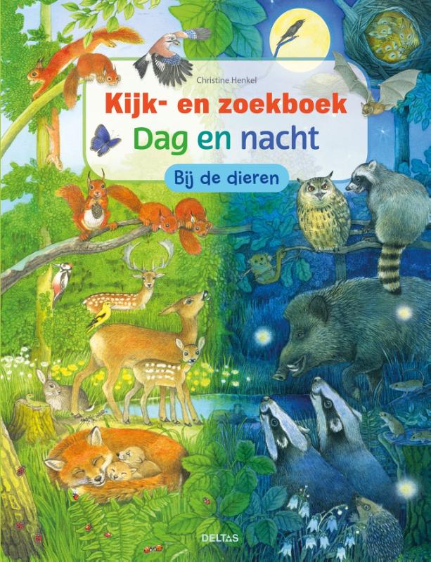 Omslag van Kijk- en zoekboek - Dag en nacht - Bij de dieren