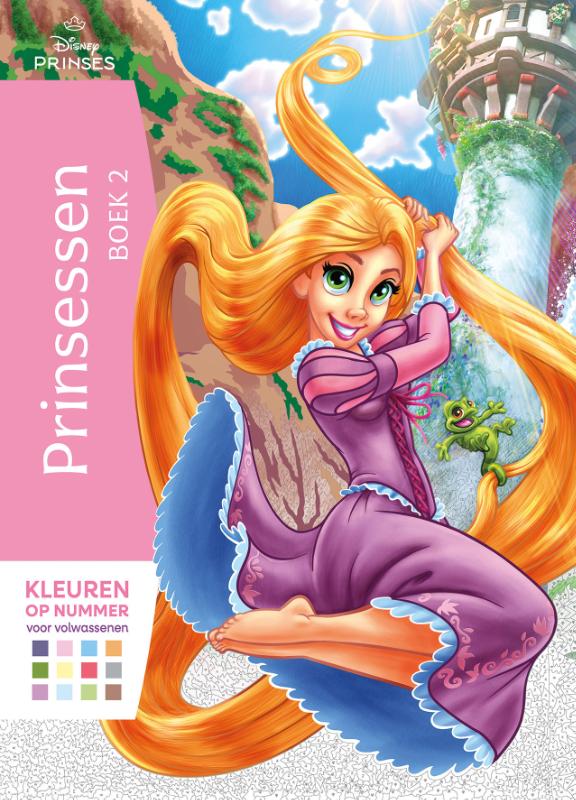 Omslag van Disney Prinsessen boek 2 - Kleuren op nummer voor volwassenen