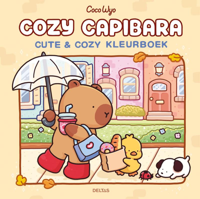 Omslag van Cozy Capibara Cute & Cozy kleurboek Coco Wyo