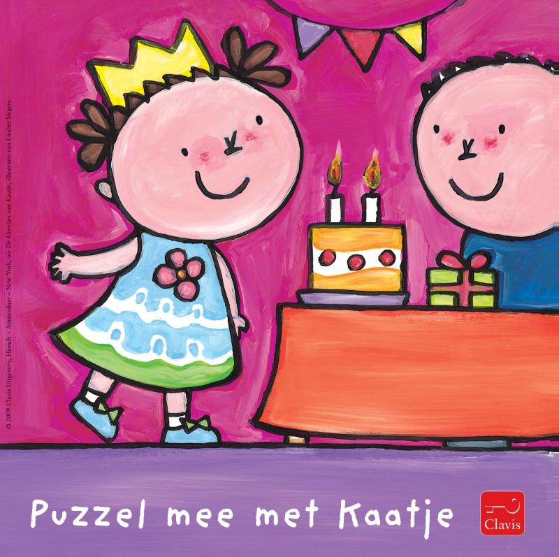 Omslag van Houten puzzel Kaatje is jarig
