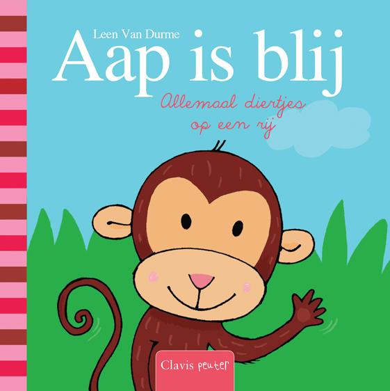 Omslag van Aap is blij. Allemaal diertjes op een rij