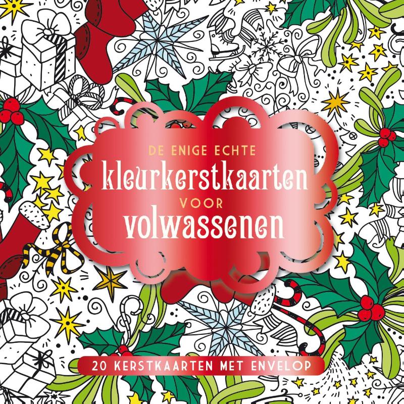 Omslag van De enige echte kleurkerstkaarten voor volwassenen