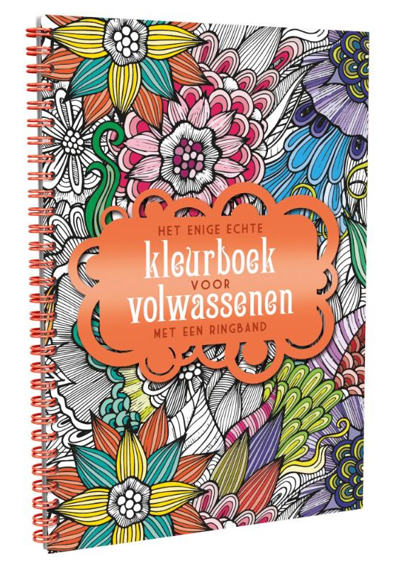 Omslag van Het enige echte kleurboek voor volwassenen met een ringband