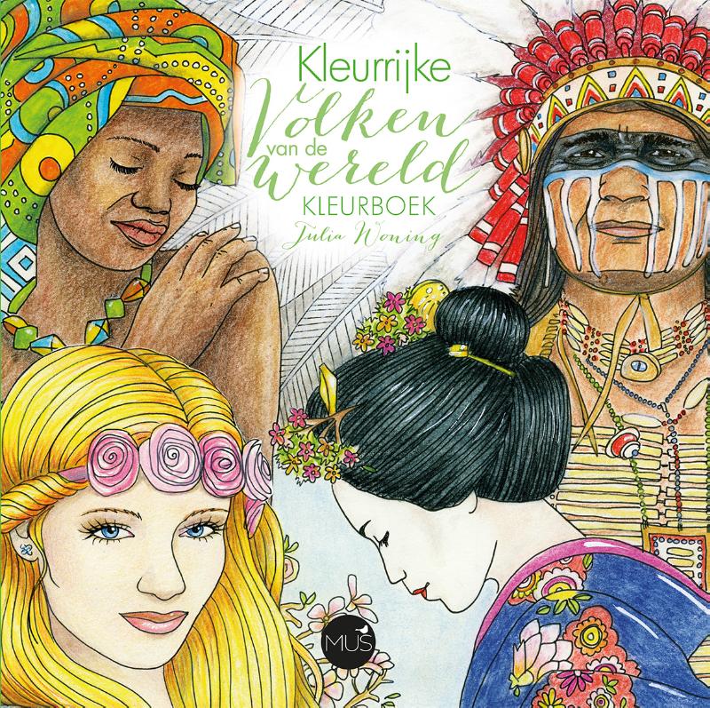 Omslag van Kleurrijke volken van de wereld kleurboek