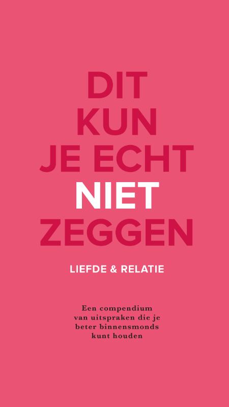 Omslag van Dit kun je echt niet zeggen