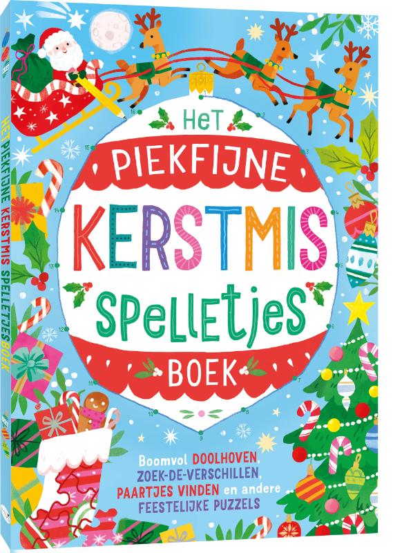 Omslag van Het piekfijne Kerstmis spelletjesboek