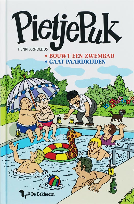 Omslag van Pietje Puk Bouwt een zwembad/ gaat paardrijden