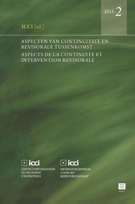 Omslag van Aspecten van continuïteit en revisorale tussenkomst - Aspects de la continuité et intervention révisorale