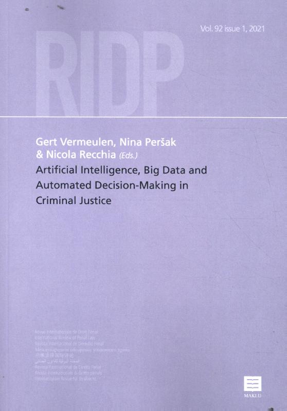 Omslag van Artificial Intelligence, Big Data and Automated Decision-Making in Criminal Justice