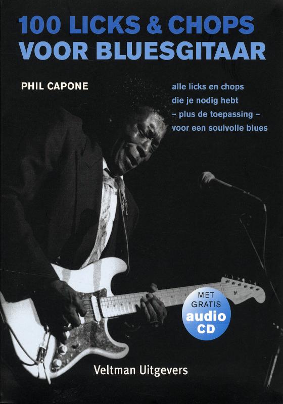 Omslag van 100 licks & chops voor bluesgitaar