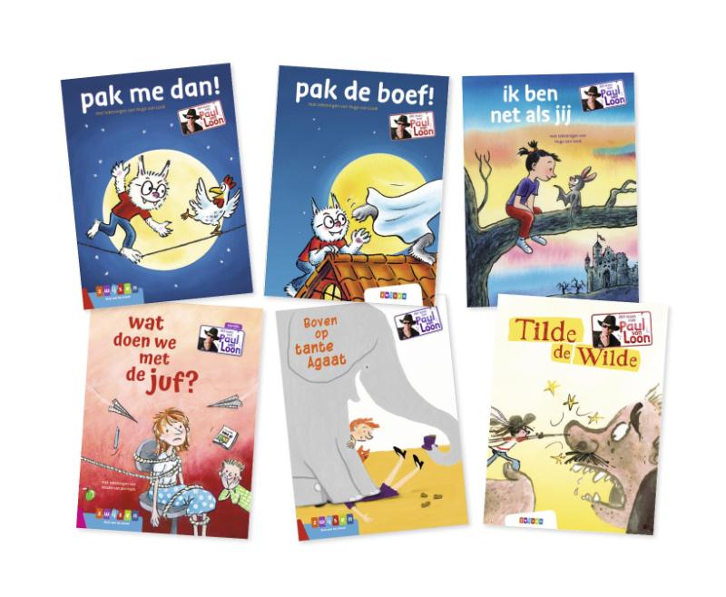 Omslag van Pakket AVI-lezen met Paul van Loon groep 3 (6 titels)