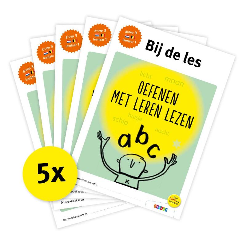Omslag van Pakket Bij de les Oefenen met leren lezen (5 ex)