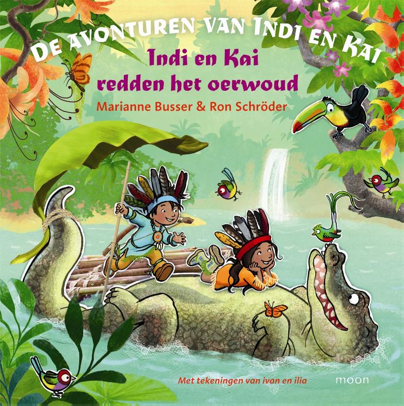 Omslag van Indi en Kai redden het oerwoud