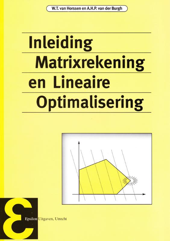 Omslag van Inleiding matrixrekening en lineaire optimalisering