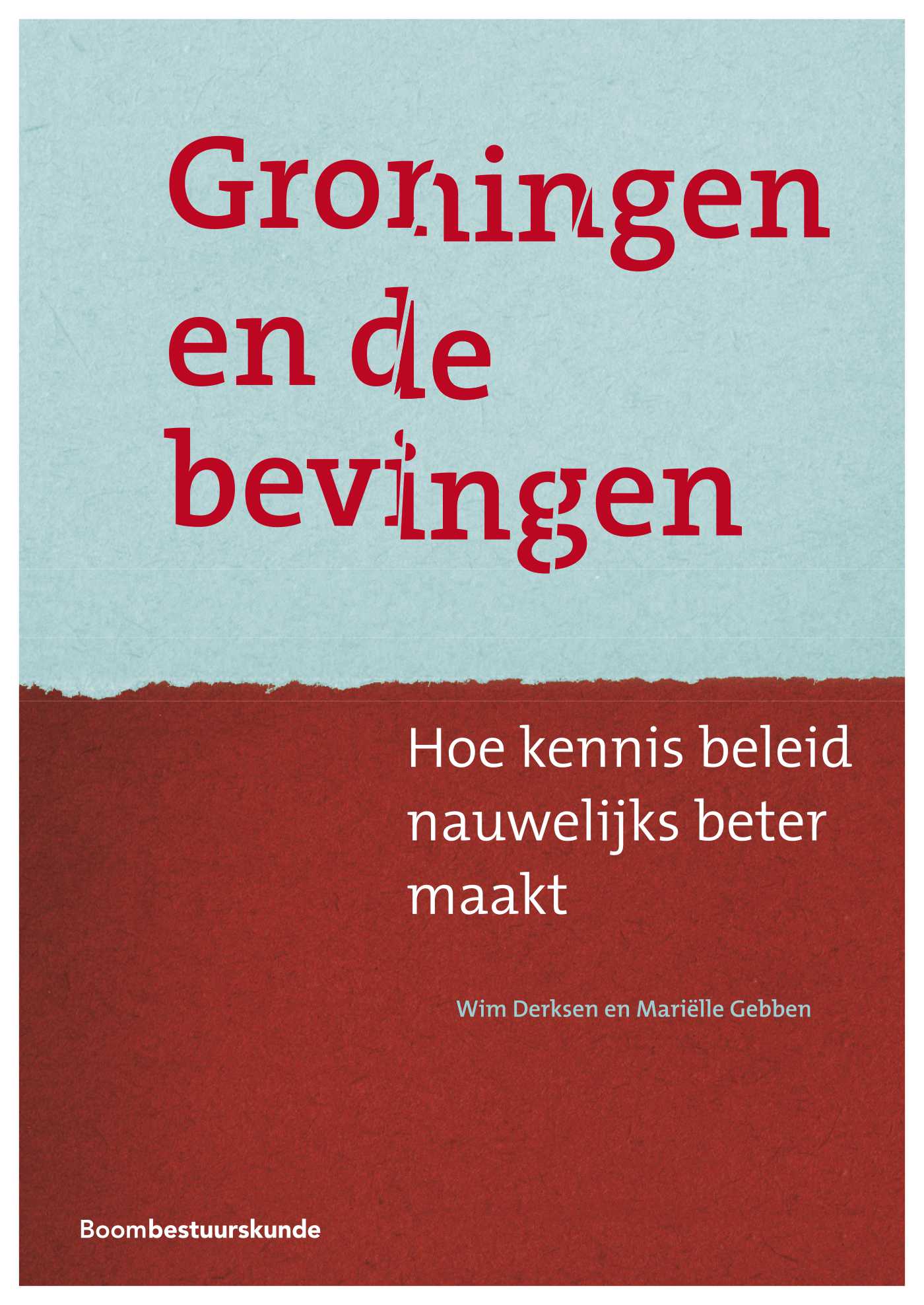Omslag van Groningen en de bevingen