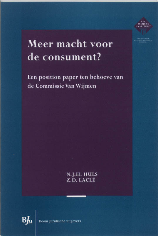 Omslag van Meer macht voor de consument?