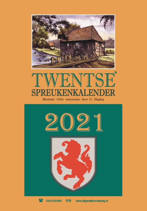 Omslag van Twentse spreukenkalender 2021