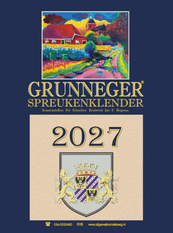 Omslag van Grunneger spreukenklender 2027