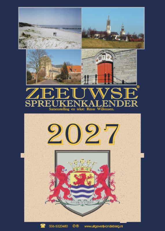 Omslag van Zeeuwse spreukenkalender 2027