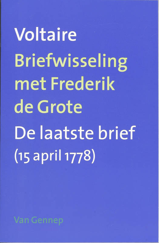 Omslag van Briefwisseling met fredrik de Grote
