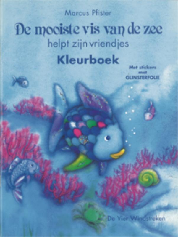 Omslag van mooiste vis helpt zijn vriendjes kleurboek met stcikers 10 ex